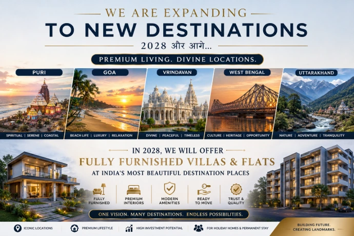 Arthraj Properties upcoming holiday home villas and commercial flat investment project destinations in India